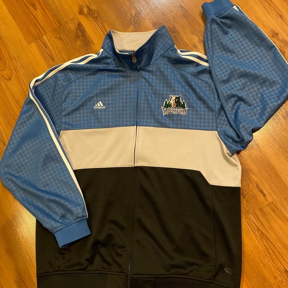Vintage Adidas NBA Minnesota Timberwolves Warm up jacket Men’s Size Large/XL - Picture 1 of 5